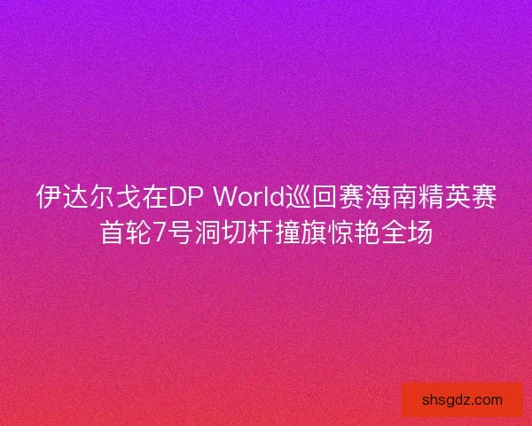 伊达尔戈在DP World巡回赛海南精英赛首轮7号洞切杆撞旗惊艳全场 伊达尔戈在DP World巡回赛海南精英赛首轮7号洞切杆撞旗惊艳全场